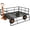 1200 lbs. | Black + Orange, variant on Heavy Duty Steel Garden Cart, 900 LBS Capacity 3 in 1 Pullable Garden Wagon with 10" Wheels, for Gardening Soil, Tools, and Plant Transport
