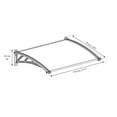 thumbnail image 3 of Palram - Canopia Neo 1180 4' x 3' Gray/Clear Stationary Door Awning, 3 of 8