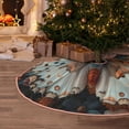 thumbnail image 5 of Xecao Butterfly and Bloom Beauty Pattern Christmas Tree Skirt Round Xmas Tree Mat Base Cover for Holiday Home Decorations-30", 5 of 6