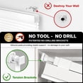 thumbnail image 3 of LazBlinds Cordless Cellular Shades, No Tools No Drill Light Filtering Honeycomb Shades Pleated Blinds for Windows, 34'' W x 48'' H, White, 3 of 7