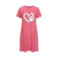 thumbnail image 1 of fheaev Chemises de Nuit pour Femmes Grande Taille Imprimé Saint-Valentin Chemise de Nuit Décontractée Manches Courtes Robe de Nuit Ample Confortable Pyjama Col Rond Chemises de Nuit Douces, 1 of 2