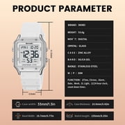 SKMEI Watches for Women Outdoor Sport Digital Watch Waterproof Chronograph Womens Wristwatch with Alarm/Back Light/Dual Time