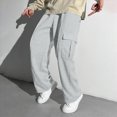 thumbnail image 7 of Sweatpants For Boys 5-15 Years Wide Leg Sweatpants Soft Active and Basic Open-Bottom Baggy Pants with Pockets Kids Sweatpants Size 6-7 Years, 7 of 7