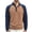 Coffee, variant on ZUKMRJPC Sweatshirts for Men Quarter Button Slim Fit Color Block Pullover Sweater Casual Mock Neck Thermal Fleece Pullover Sweatshirt