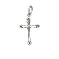 thumbnail image 1 of Sterling Silver 18" 1mm Box Chain Lightweight Fancy Christian Cross Pendant Necklace, 1 of 2
