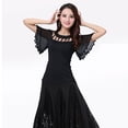 thumbnail image 3 of Lady Women Ballroom Práctica Moderno de + Tops de Manga de Trompeta , L Zulema Vestido de baile latino, 3 of 8