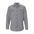 thumbnail image 2 of Burnside Long Sleeve Solid Flannel Shirt, M, Heather Grey, 2 of 2