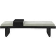 thumbnail image 4 of Meridian Furniture Arlington Mint Green Chenille Fabric Bench, 4 of 17
