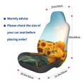 thumbnail image 3 of Honeii Sunlit Sunflower Field Print Car Seat Cover,Car Interior Covers,Universal Fit Seat Protector, Compatible with Most Cars, SUVs, Trucks, and Vans, 3 of 5