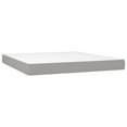 thumbnail image 3 of vidaXL Box Spring Bed with Mattress Light Gray 72"x83.9" California King Fabric, 3 of 6
