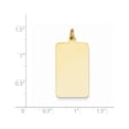 thumbnail image 2 of 14k Yellow Gold Plain .018 Gauge Rectangular Engravable Disc Charm Pendant, 2 of 2