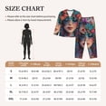 thumbnail image 4 of Fotbe Bohemian Colorful Flower Woman Conjunto de Pijama de Manga Larga para Mujer con Estampado, Ropa de Dormir de 2 Piezas, Conjunto de Casa Suave y Cómodo con Bolsillos-Small, 4 of 7