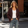 thumbnail image 2 of ZIXKCGDSE Womens Cardigan Fall Knit Sweater Button Down Coat Business Casual Travel Outfits Size M, 2 of 3