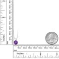 thumbnail image 4 of Gem Stone King 1.70 Ct Round Purple Amethyst 14K White Gold Pendant With Chain, 4 of 5