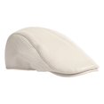 thumbnail image 5 of sunsanly Men Hat Vintage Style Solid Color Smooth Faux Leather Advanced Hat Mid-aged Men Beret Cold Weather Hiking Traveling Cap English Newsboy Cap, 5 of 8