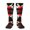 2 Black-2, variant on Women's Knee High Socks Bowling Bottle Print Thermal Soft Knee Long Socks