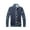 Blue, variant on Men's Long Sleeve Quilted Jacket Slim Fit Knit Sweater Casual Work Knitwear Warm Winter Fall Top Full Zip Soft Thermal Puff Jacket Dark Grey Small