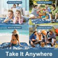 thumbnail image 3 of WYYP Square Outdoor Picnic Mat - Blue and White, for Camping, Hiking, Beach, Grass, Waterproof and Portable 58.3x58.3in, 3 of 6