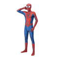 thumbnail image 2 of Hero Spider Pattern Halloween Costume Set Deluxe Superhero Jumpsuit with Enhanced 3D Lenses for Role Play Show Red 100, 2 of 3
