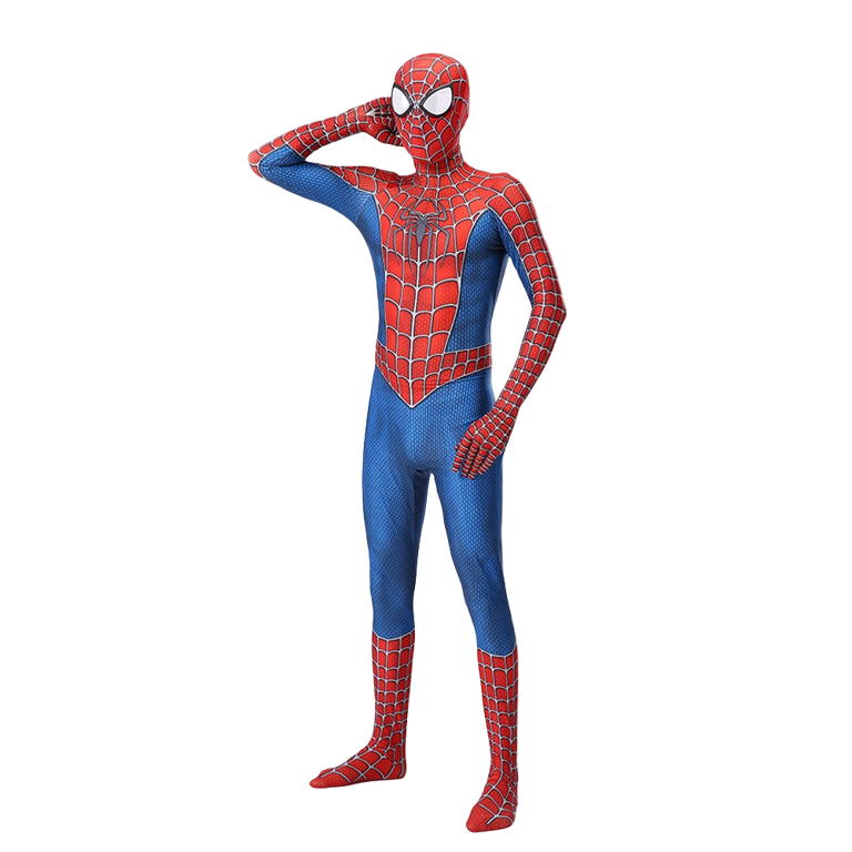 Quibby Superhero Spider Costume Super Hero Jumpsuit Hallow Costumes 3D Style Superhero Cosplay Outfits for Kids Adults