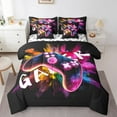 thumbnail image 1 of Erosebridal Video Game Bedding Sets Twin Size,Geometric Hexagon Comforter Sets with Sheets,Gradient Decor,Reversible,7pcs, 1 of 5