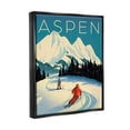 thumbnail image 3 of Stupell Industries Aspen Winter Ski Scene Graphic Art Jet Black Floating Framed Canvas Print Wall Art, Design by Ziwei Li, 3 of 8