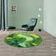 thumbnail image 4 of Alfombra verde musgo redonda, imitación, estera para el suelo para dormitorio y sala de estar, antideslizante, canasta colgante para balcón, manta para la cama, falsa piel, 4 of 8