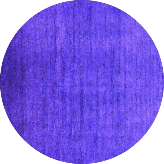 Ahgly Company Indoor Round Oriental Pink Industrial Area Rugs, 6' Round
