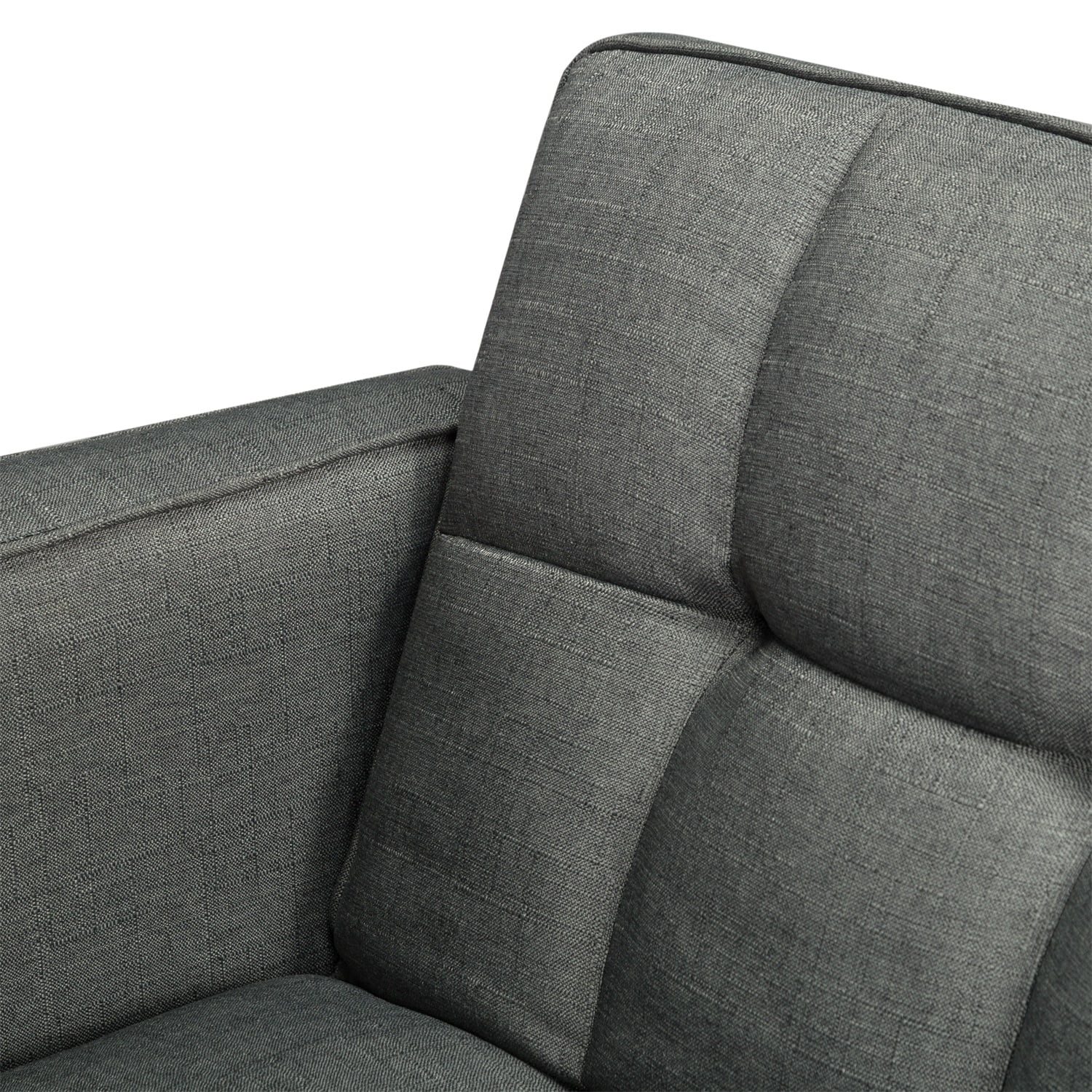 Kadyn Futon Sleeper Sofa, Modern Futon with 2 Pillows, Fabric Futon Sofa Bed for Small Apartmentsents, Dark Gray Kadyn Futon Sleeper Sofa, Modern Futon with 2 Pillows, Fabric Futon Sofa Bed for Small Apartmentsents, Dark Gray