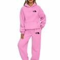 thumbnail image 4 of Woman Hoodies Sets Letters Printing Loose Hooded Two Piece Sweatpants Jogger Pants Set Sweatsuit Tracksuit, 4 of 4