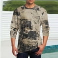 thumbnail image 2 of Kukoosong Men's T-Shirts Casual Tie-Dye Print Long Sleeve Tops Athletic Wear Graphic Pullover Top, 2 of 5