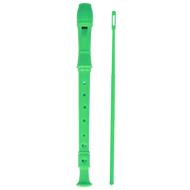 Flauta dulce soprano ABS Soprano Descant Flauta dulce Clarinete 8 agujeros Estilo alemán Llave G con tabla de digitación Palo de limpieza para niños principiantes Tomshoo Flauta dulce soprano