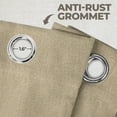 thumbnail image 3 of Superior Linen Blackout Curtains Set of 2, Grommet Header Curtain Panel Pair, Frosted Almond, 52"W x 96"L, 3 of 8