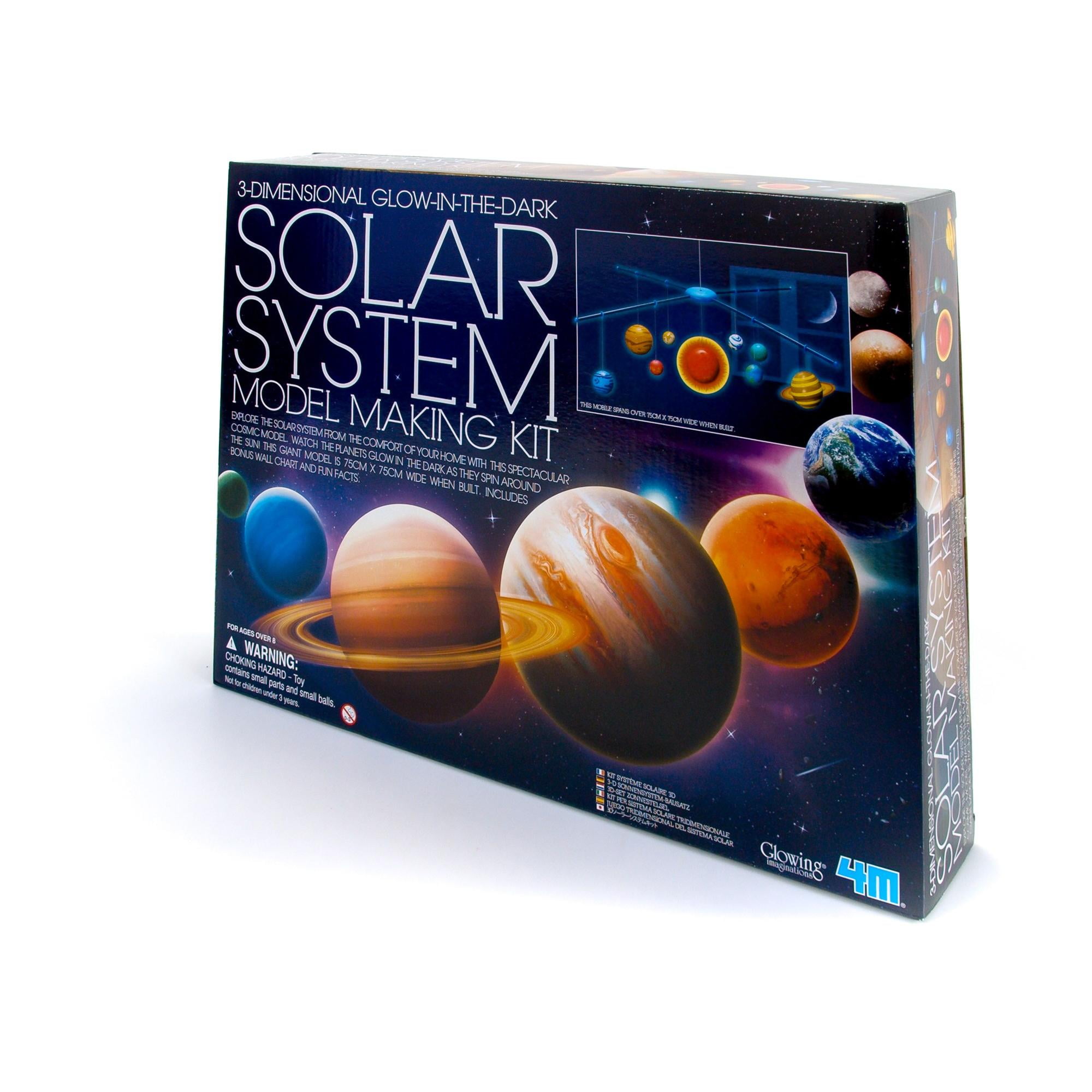 4m 3d Glow In The Dark Solar System Model Making Science Kit