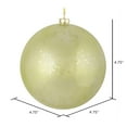 thumbnail image 2 of Vickerman 4.75" Celadon Glitter Clear Ball, 4 per Bag, 2 of 3