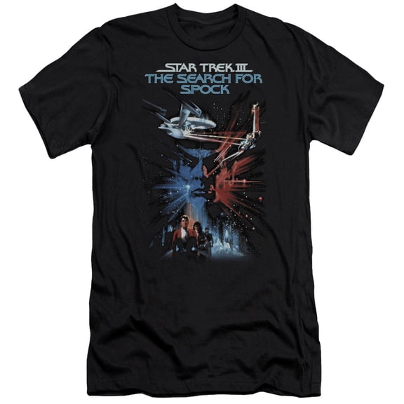 Star Trek Search For Spock(Movie) Premium Canvas Adult Slim Fit 30/1 T-Shirt Black