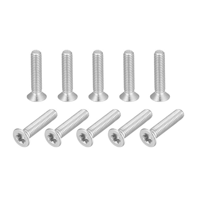 Unique Bargains Vis de Sécurité Torx M3x14mm, Lot de 10 Vis en Acier Inoxydable 316 pour Tête de Comptoir, Vis de Protection