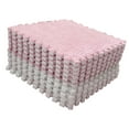 thumbnail image 2 of Plush Puzzle Foam Floor Mat, Plush Foam Interlocking Rug Skin Friendly 10pcs  for Living Room, 2 of 8
