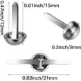 thumbnail image 2 of Duslogis 200Pcs Brass Fasteners 0.3x0.6 Inch Brads for Paper Crafts,Brass Brads Round Fasteners,Paper Fasteners,Brass Brad Paper Fasteners for Crafts DIY Handicraft School Project (Silver), 2 of 7