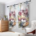 thumbnail image 2 of Yayeee Window Curtains Set of 2 for Living Room Light Filtering 63"x52", Grape Red Wine Bread, 2 of 7
