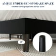 thumbnail image 4 of Sifurni Full Size Velvet Platform Bed Frame with Vertical Channel Tufted Wingback Headboard, Black, 4 of 8