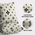 thumbnail image 5 of Black Floral Pillow Covers 18x18 Set of 2 Block Print Cute Flower Boho Modern Modern Aesthetic Trendy Decorative Throw Pillow Cases Outdoor Farmhouse Vintage Decoration for Sofa Couch Bed, 5 of 6