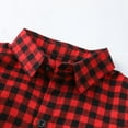thumbnail image 4 of Sweater For Baby Girl Deals Toddler Kids Baby Boys Girl Fashion British Style Lattice Pattern Print Long Sleeve Casual Shirt Overalls Suit Toddler Kids Fleece Sweatshirt Red 2-3T, 4 of 9