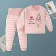 thumbnail image 4 of Jinhomg Warm Outfits for Toddler Girls 2 Piece Soft Cozy Cotton Suit Cute Princess Print Long Sleeve Tops and Elastic High Waist Pants Pink 110, 4 of 6