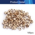 thumbnail image 4 of Wekity M8x8mm Female Thread Knurled Nuts,100PCS Hx10mm OD Brass Threaded Insert Embedment Nuts Hydraulic Welded Joint Injection Molding Assortment Kit for 3D Printing Injection Molding-0621, 4 of 5
