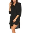 thumbnail image 5 of Dxzfnsa Women Casual Long Sleeve V Neck Fall Dress Bohemian Relaxed Fit Floral Flowy Maxi Dresses Tiered Cocktail Dress(Black,S-3XL), 5 of 8