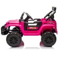 thumbnail image 6 of Arnahaishe 12V Electric Jeep Ride On Car with Parent Remote Control, Dual Drive, Bluetooth and MP3, Riding Toy Gift for Kids Aged 2-4, Pink, 6 of 10