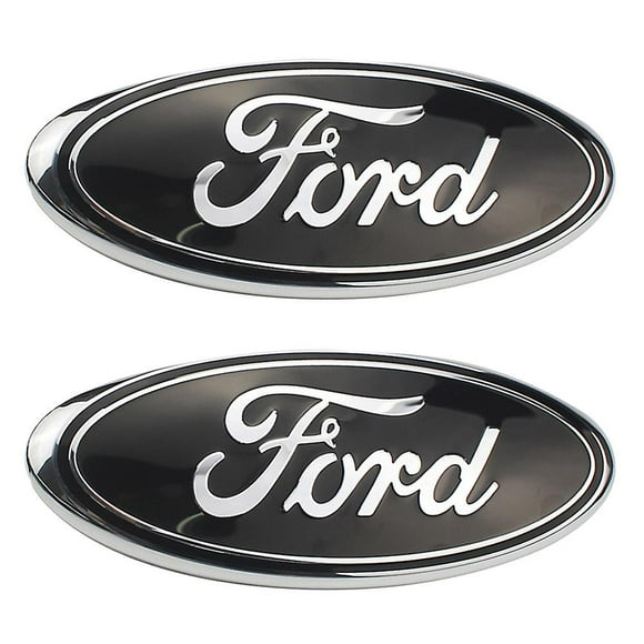 2pcs Car Emblem Badge For Ford F150 Oval Decal Badge Front Rear Grille Nameplate