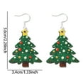 thumbnail image 3 of Christmas Earrings, Santa Claus Earrings, Sparkling Christmas Tree Pendant Earrings, Funny Silver Plated Holiday Jewelry Gift for Women, 3 of 7