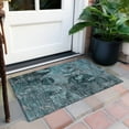thumbnail image 6 of Addison Rugs Chantille Indoor/Outdoor Transitional Organic Teal Washable Rectangle Rug, 1'8" x 2'6", 6 of 6